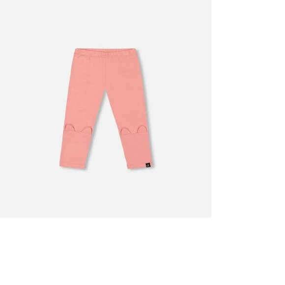 Deux par Deux Organic Cotton Rosette Pink Leggings With Cat Ears Applique 12M - Picture 3 of 10